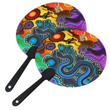 Indigenous Art Hand Fans "Animals of Australia"