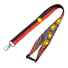 Aboriginal Flag Tri Colour Lanyards