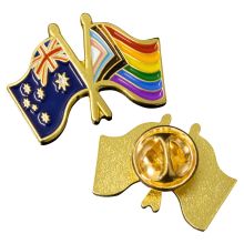 Australia & LGBTQIA+ Progress Flag Lapel Pins