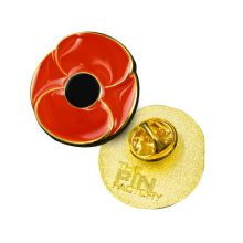 Red Poppy Lapel Pin Classic