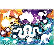 Indigenous Design A5 Sticker Sheet "Animals of Australia"